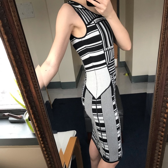 Black and White Knit Bar III Bora Bora Midi Dress - Picture 2 of 6